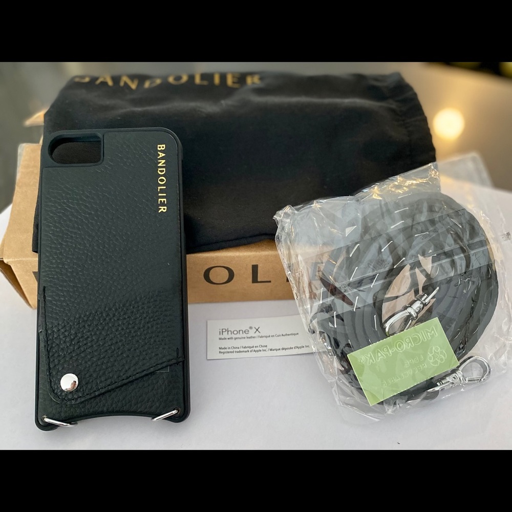 New Bandolier iPhone X Case, card holder and strap